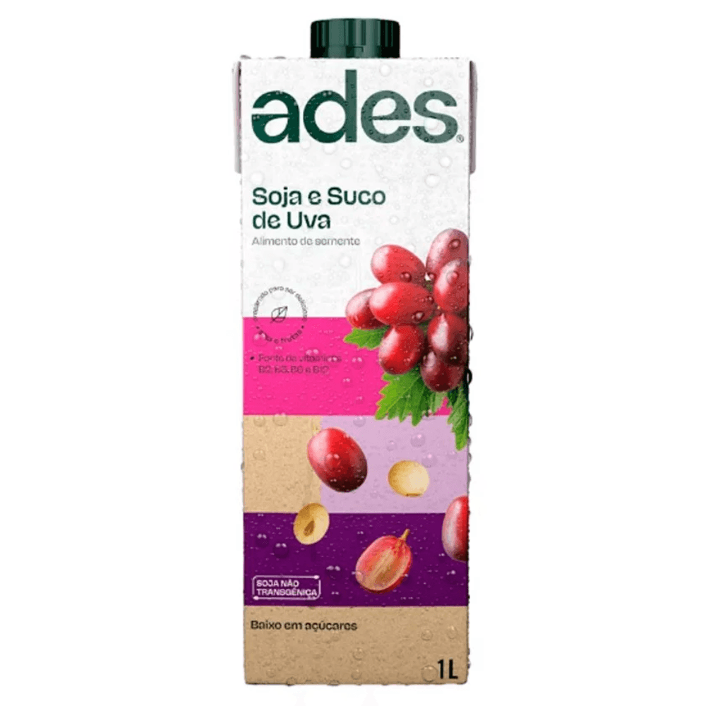 Bebida De Soja Ades Uva 1l